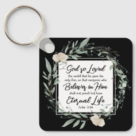 Chaveiro John 3:16 Deus tão adorou a Bíblia mundial