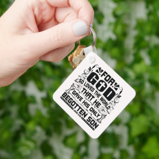 Chaveiro John 3:16 Por Deus, tão amado pelo cristão mundial