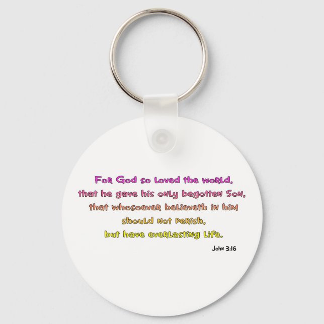 Chaveiro John 3:16 Presente Cristão (Frente)