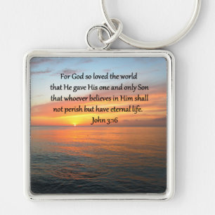 CHAVEIRO JOHN 3:16 SUNRISE SOBRE A FOTO OCEANA