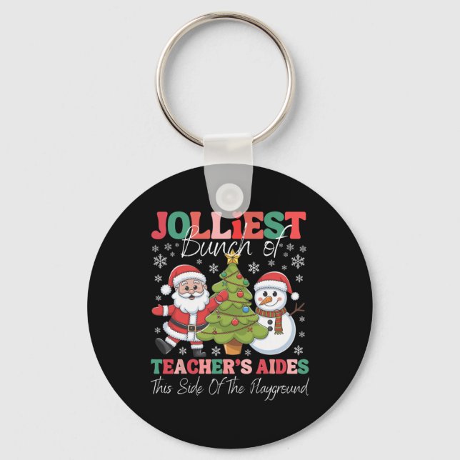 Chaveiro Jolliest Teacher's Aides Christmas Playground Funn (Frente)