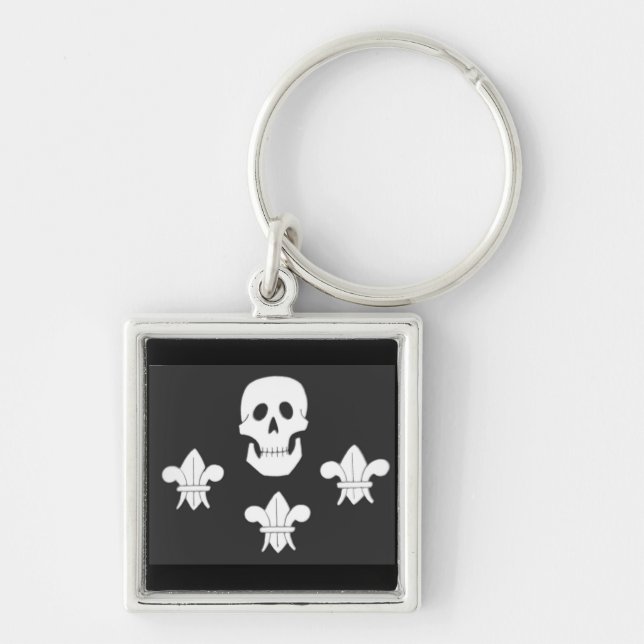 CHAVEIRO JOLLY ROGER SKULL E TRÊS MENTIRAS FLAG (Frente)
