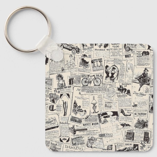 Chaveiro Jornal Vintage (Frente)