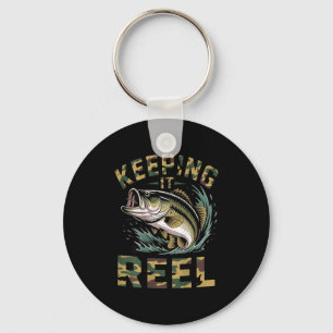 Chaveiro Jovem pesca camuflagem robalo pai homens mantendo
