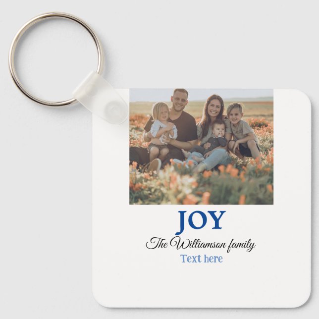Chaveiro Joy christmas adiciona nome de família presentes d (Frente)