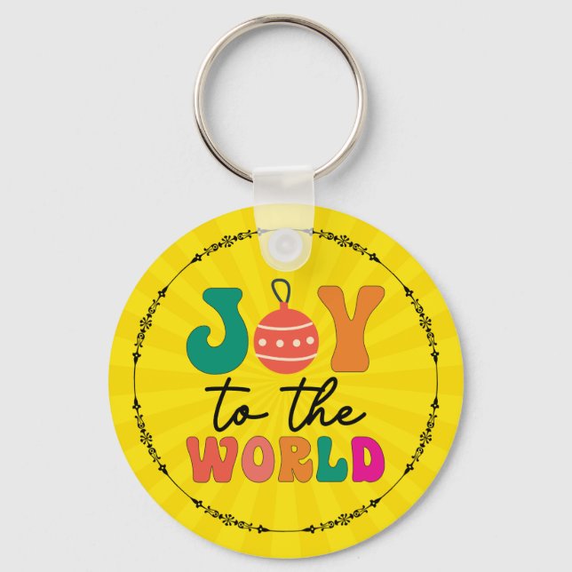 Chaveiro Joy to The World - Design de Natal-50835 (Frente)