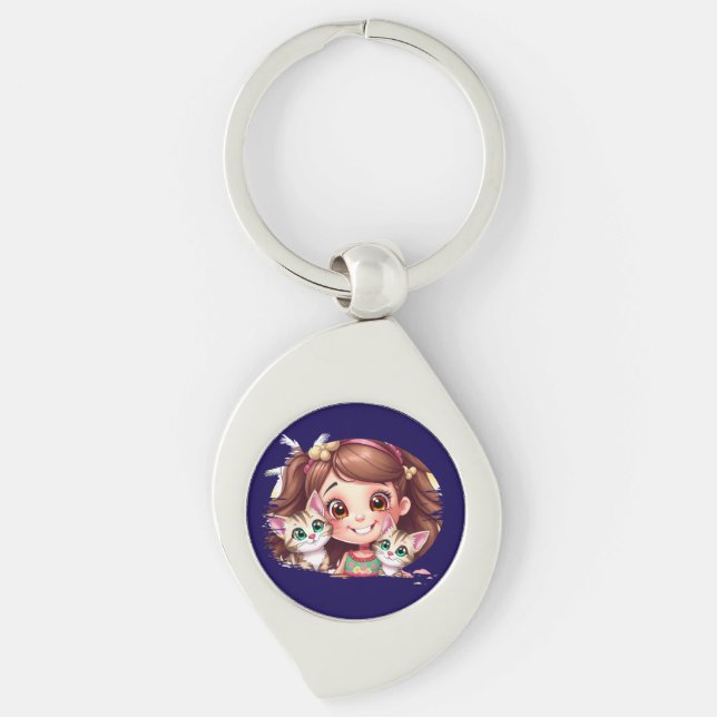 Chaveiro Joyful Moments with My Kitties (Frente)