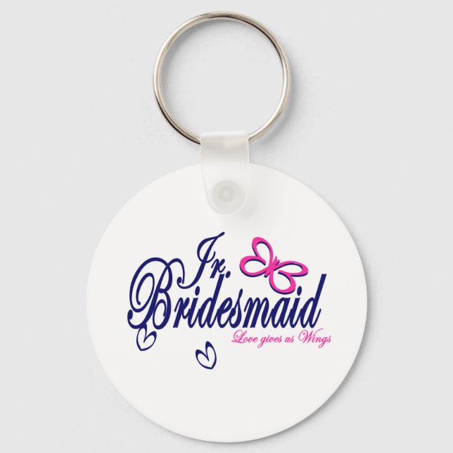 Chaveiro Jr. Bridesmaid/ Tema da Borboleta (Frente)