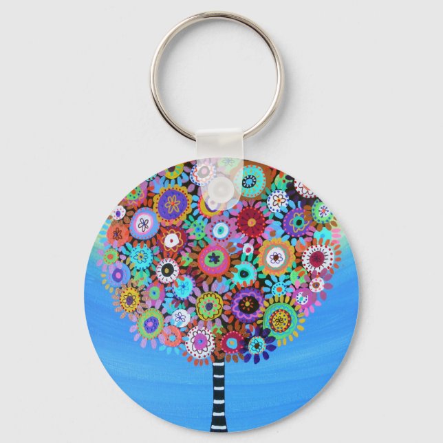 CHAVEIRO JUDAICA HAMSA ÁRVORE DA VIDA PROTEÇÃO DOS OLHOS SU (Frente)