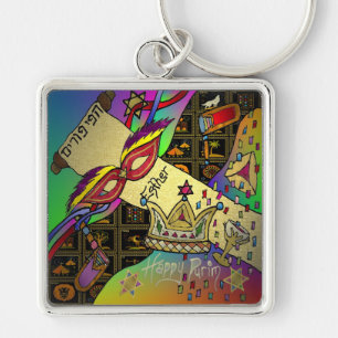 Chaveiro Judaica Happy Purim Roupa de presentes no feriado