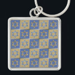Chaveiro Judaica Star De David Metal Dourado Azul<br><div class="desc">Você está vendo a Coleção de Design Lee Hiller. Roupa,  Ofertas e Coleções Lee Hiller Fotografia ou Coleção de Arte Digital. Você pode ver sua fotografia da Nature em http://HikeOurPlanet.com/ e seguir seu blog de caminhada no Hot Primavera National Park.</div>