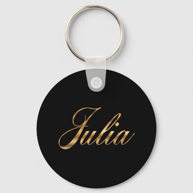 Chaveiro Julia gold Design Lettering Schlüsselanhänger (Frente)