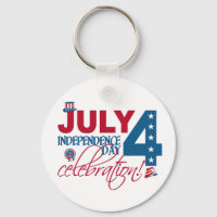 JULY 4 Cadeia de chave de celebração