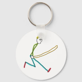 Chaveiro Jump Rope Skipping Stickman