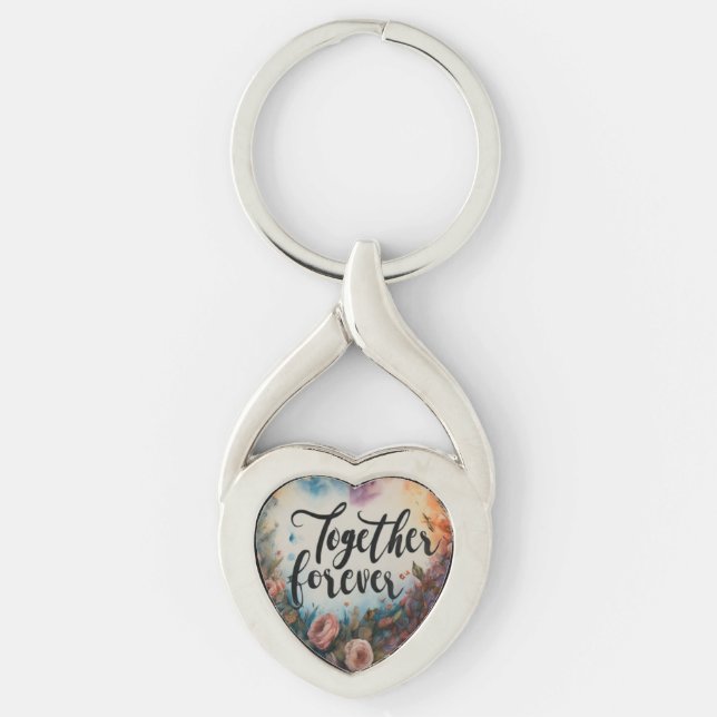 Chaveiro Juntos, Forever Twisted Heart Keychain (Frente)