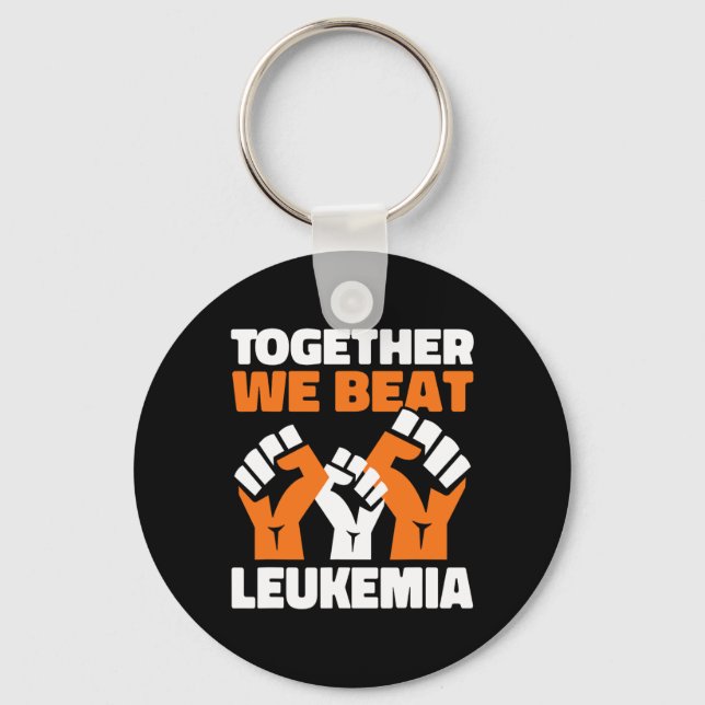Chaveiro Juntos Nós Derrotamos a Leucemia Conscientização s (Frente)