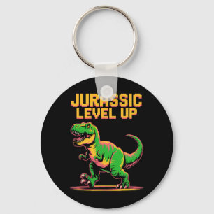 Chaveiro Juric Level Up Pixel Dinossauro Aniversário Gamer 