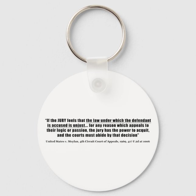 Chaveiro Jury Nullificação Estados Unidos contra Moylan 196 (Frente)
