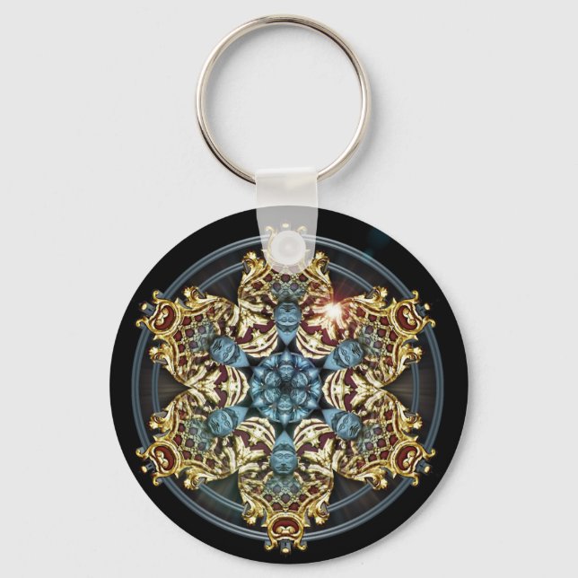 Chaveiro K150 Dourado a azul (Frente)