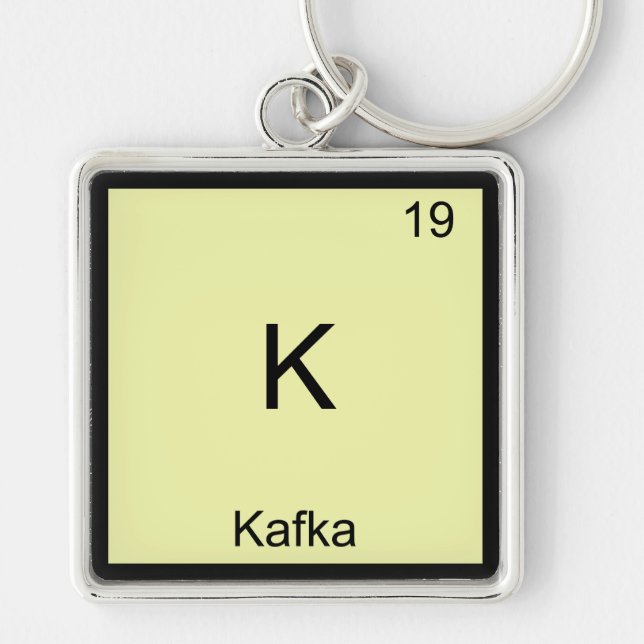 Chaveiro K - Kafka Funny Chemistry Elelement Symbol T-Shirt (Frente)