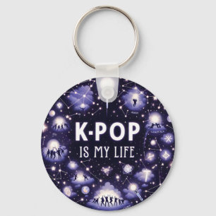 Chaveiro K-pop é minha vida flutuando entre as estrelas