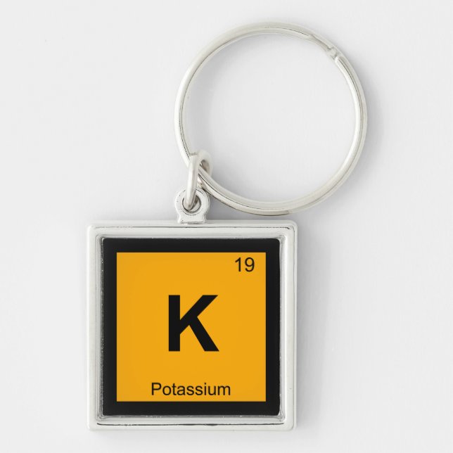 Chaveiro K - Química do Potássio Símbolo da Tabela Periódic (Frente)