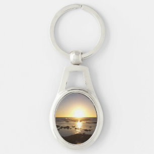 Chaveiro Kalbarri Beach Sunset Metal Key Ring