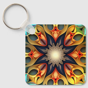 Chaveiro Kaleidoscope Mandala Flower Design- 23091