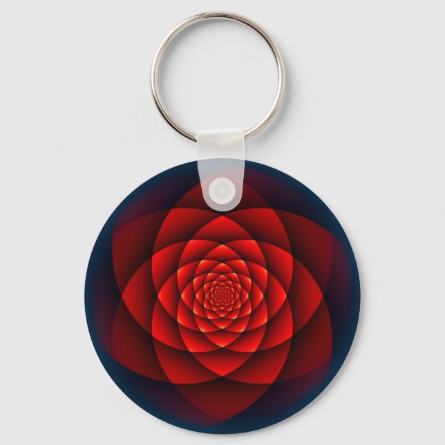 Chaveiro Kaleidoscope ROSA vermelho + a sua ideia (Frente)