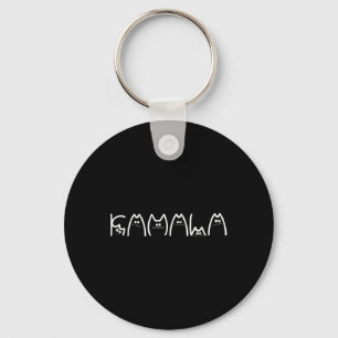 Chaveiro Kamala Cat Typografia Alfabet Cute Engraçado Dizen