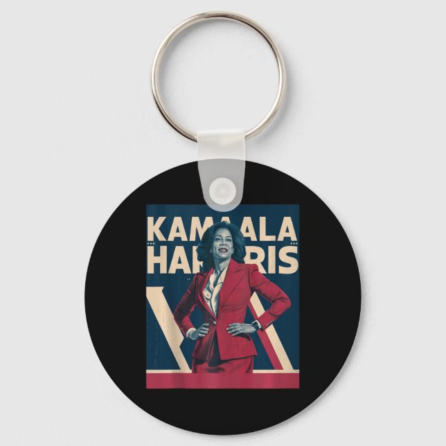 Chaveiro Kamala Harris 2024 - Liderando com a Força Design (Frente)