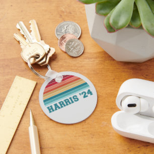 Chaveiro Kamala Harris 2024 Retro Sunset Vintage