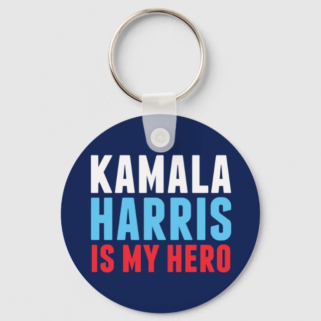 Chaveiro Kamala Harris é meu herói (Frente)