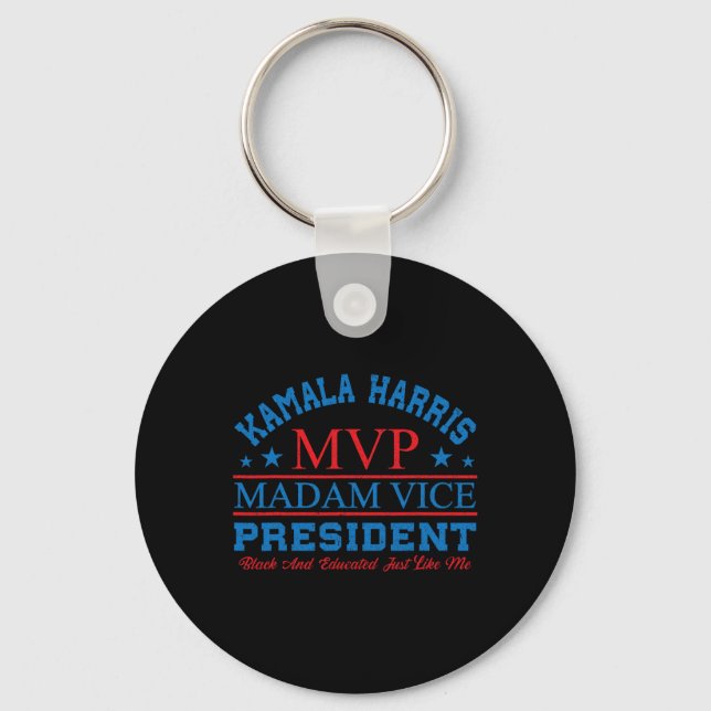 Chaveiro Kamala Harris Mvp Senhora Vice-Presidente Black An (Frente)