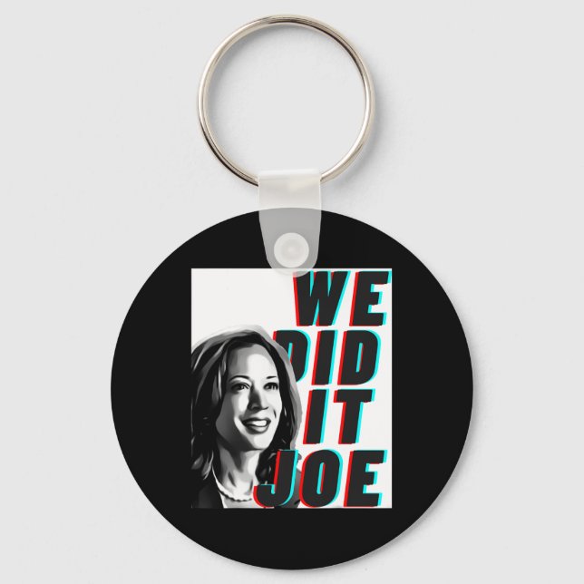 Chaveiro Kamala Harris &#';Nós fizemos isso Joe&# Design m (Frente)
