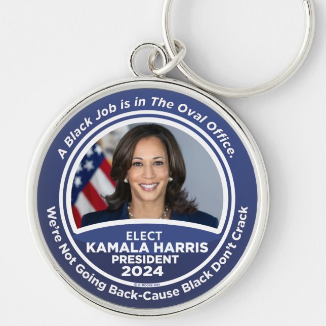 Chaveiro Kamala Harris para o Presidente 2024 (Frente)