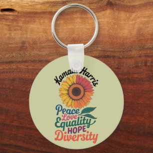 Chaveiro Kamala Harris Paz Amor Igualdade Esperança Diversi