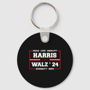 Chaveiro Kamala Harris Tim Walz 2024 Peace Lgbt Harris Walz