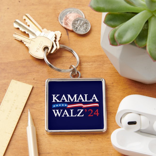 Chaveiro Kamala Harris Walz 2024 Obviamente Azul (Mesa)