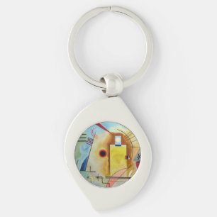 Chaveiro Kandinsky 1925/amarelo/vermelho/azul/pixdezines