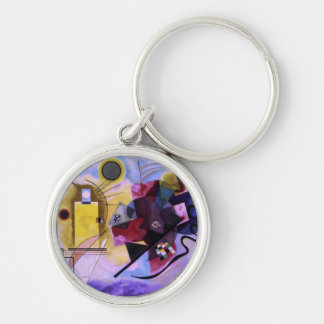 Chaveiro Kandinsky, amarelo-vermelho-azul.