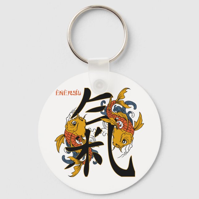 Chaveiro Kanji Koi Fish Energy (Frente)