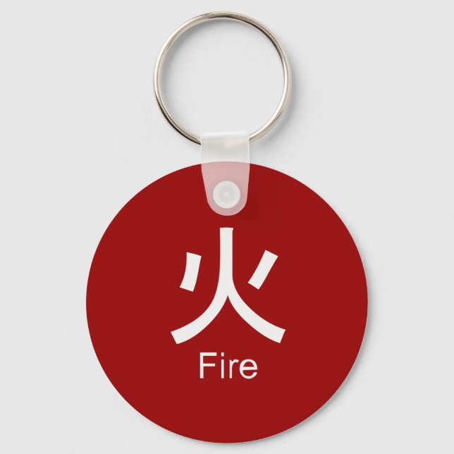 Chaveiro Kanji para camiseta de incêndio (Frente)