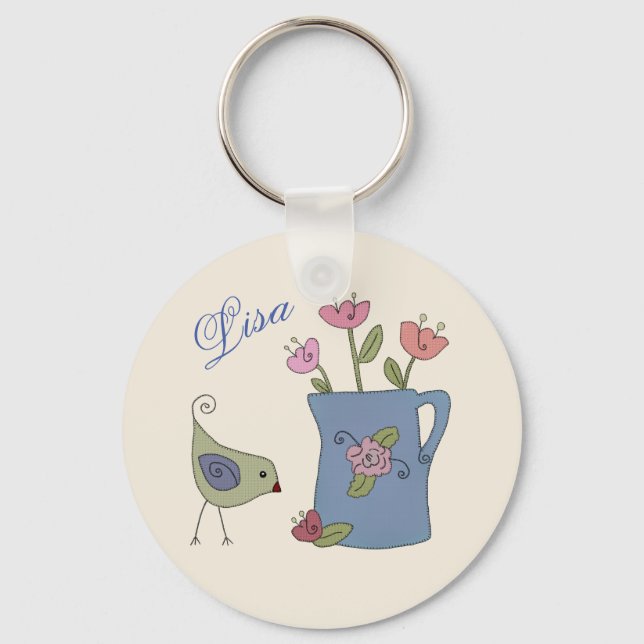 Chaveiro Kanne mit Vogel personalisiert (Frente)