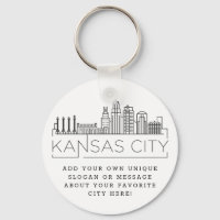 Kansas City Stylized Skyline | Slogan Personalizad