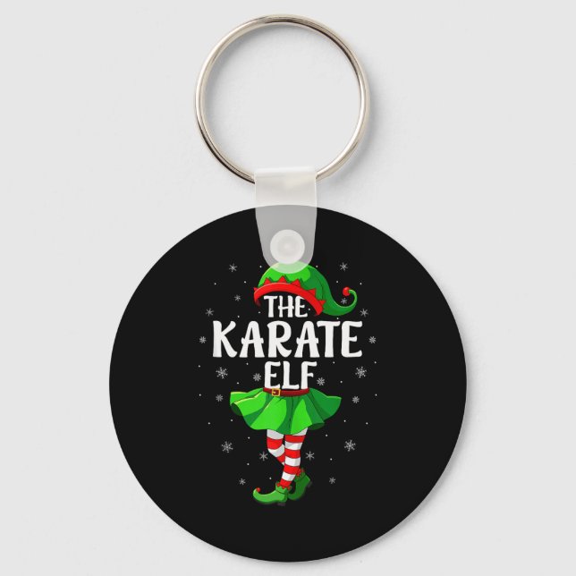 Chaveiro Karate Elf Christmas Girls Women Elf Squad Xmas Fa (Frente)