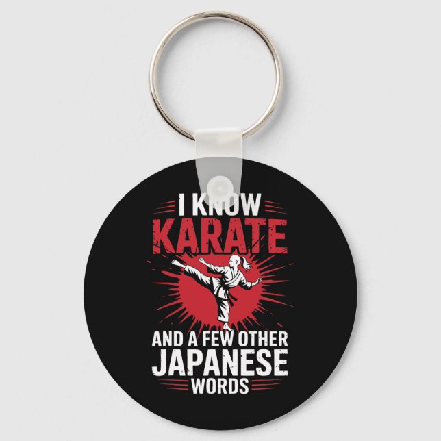 Chaveiro Karate Eu Conheço Karate E Algumas Outras Palavras (Frente)