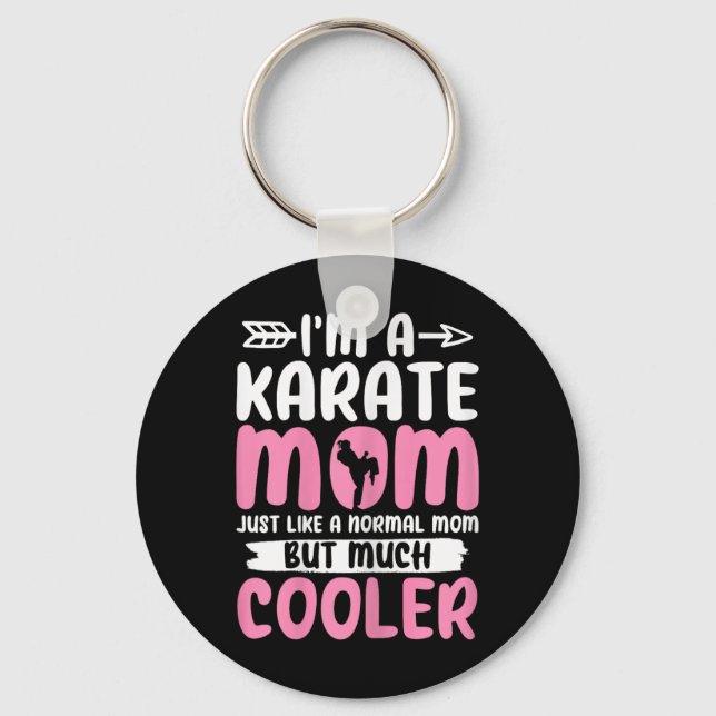 Chaveiro Karate Mãe Engraçado Karate Artes Marciais Mães do (Frente)
