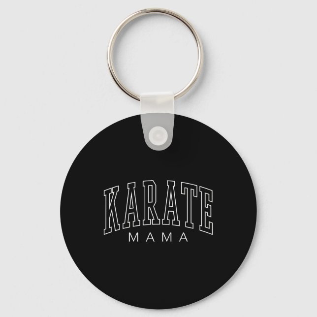 Chaveiro Karate Mama Mulheres Preppy Karate Mãe (Frente)
