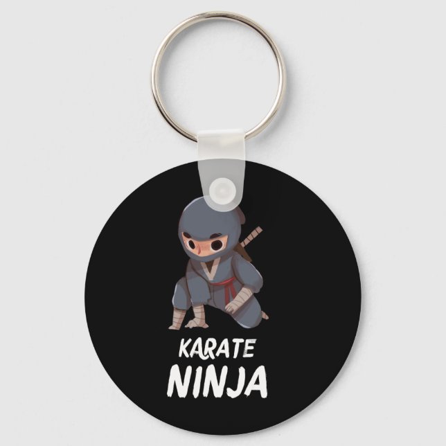 Chaveiro Karate Ninja Boy Engraçado Artes Marciais Esportiv (Frente)